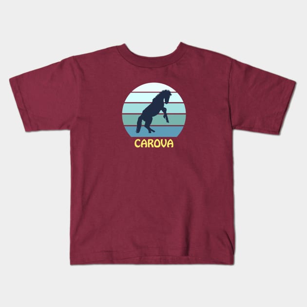 Carova Wild Horse Kids T-Shirt by Trent Tides